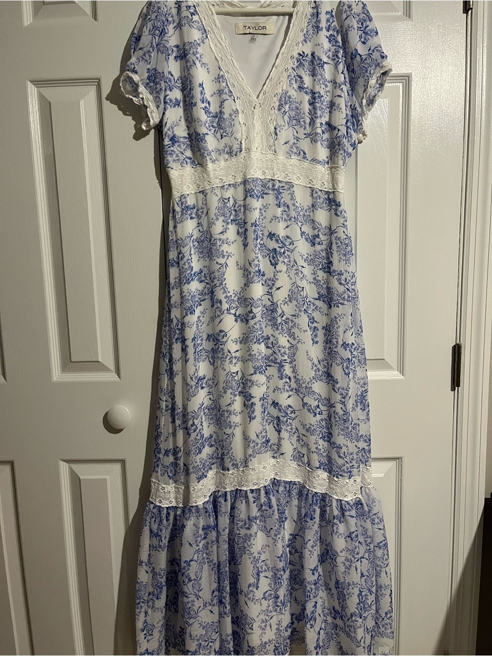 Taylor Floral Lace-Trim Maxi Dress - Picture 2 of 5